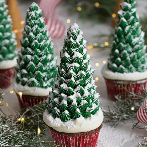 Φτιάξε cupcakes σαν αληθινά χριστουγεννιάτικα δέντρα