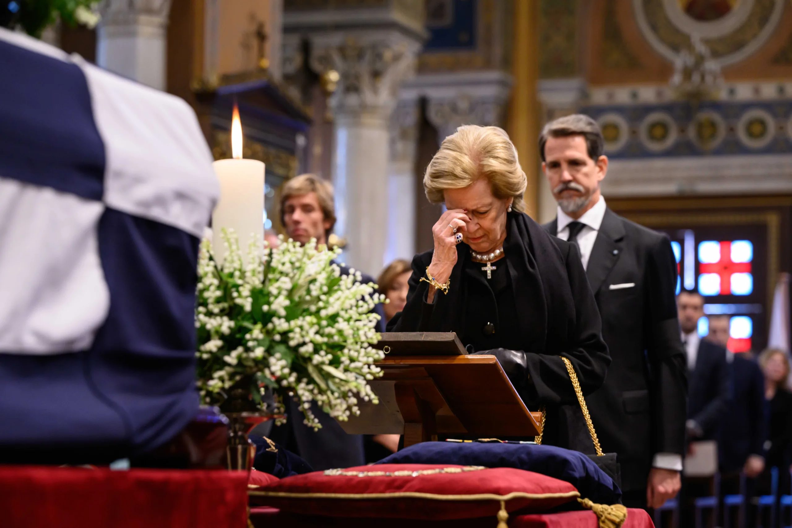 Κηδεία του τέως βασιλιά Κωνσταντίνου από την Μητρόπολη Αθηνών, Δευτέρα 16 Ιανουαρίου 2023. (POOL/ΝΙΚΟΛΑΣ ΚΟΜΙΝΗΣ/EUROKINISSI)