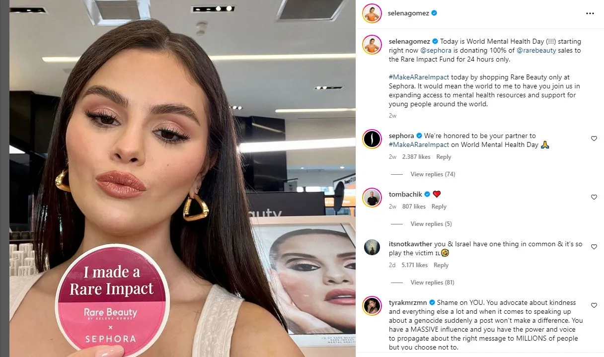 Η Selena Gomez θα κάνει ένα διάλειμμα από τα social media λόγω της βίας που υπάρχει στον κόσμο