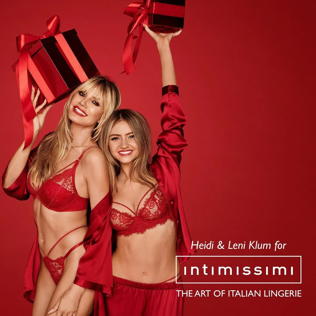 Η Heidi Klum και η κόρη της Leni ποζάρουν για την XMAS καμπάνια της Intimissimi