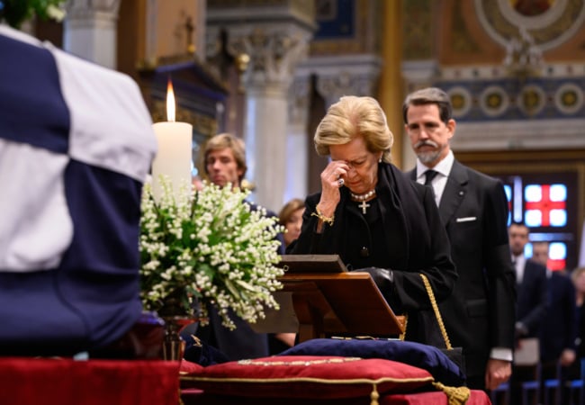 Κηδεία του τέως βασιλιά Κωνσταντίνου από την Μητρόπολη Αθηνών, Δευτέρα 16 Ιανουαρίου 2023. (POOL/ΝΙΚΟΛΑΣ ΚΟΜΙΝΗΣ/EUROKINISSI)